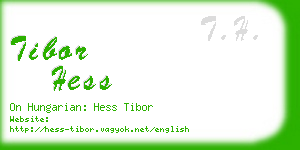 tibor hess business card